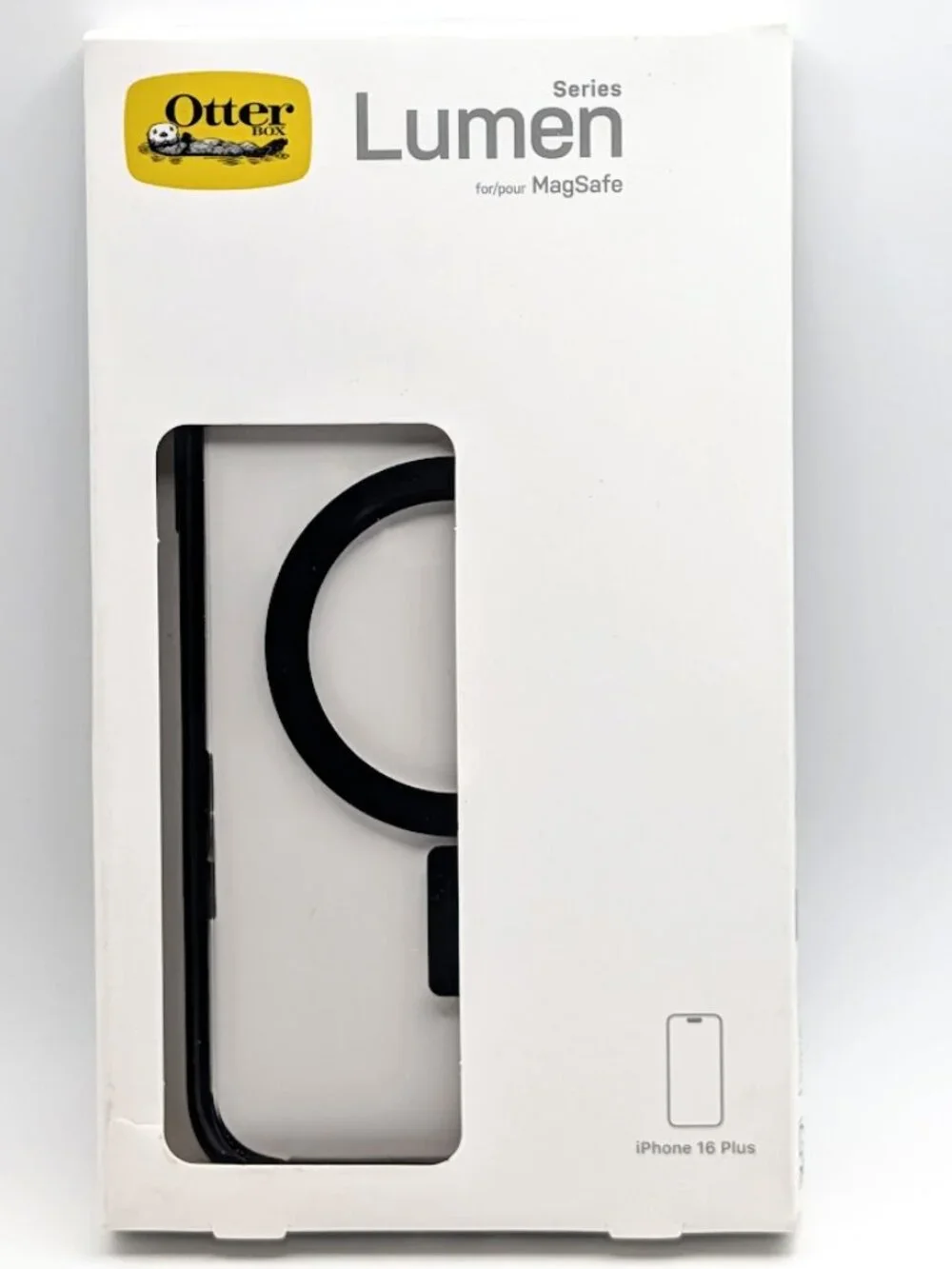 For iPhone 16 Plus OtterBox Lumen Series Case Grackle Black with Camera Control